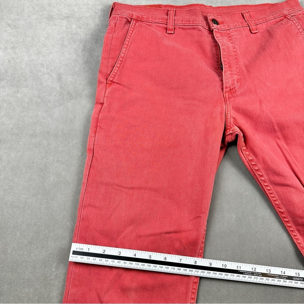 LEVIS 511 Jeans Slim Straight Light Red Dusty Rose MENS Size 34x32 - Picture 16 of 16